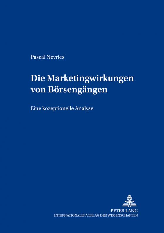 Cover-Bild Die Marketingwirkungen von Börsengängen