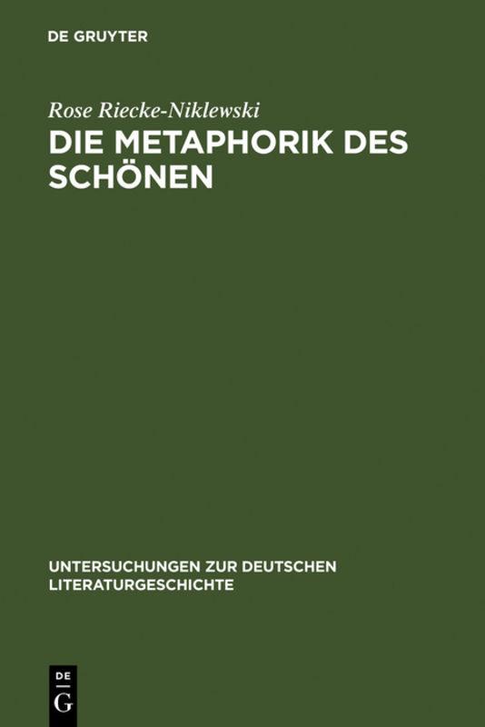 Cover-Bild Die Metaphorik des Schönen