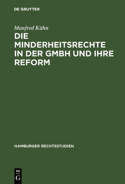 Cover-Bild Die Minderheitsrechte in der GmbH und ihre Reform