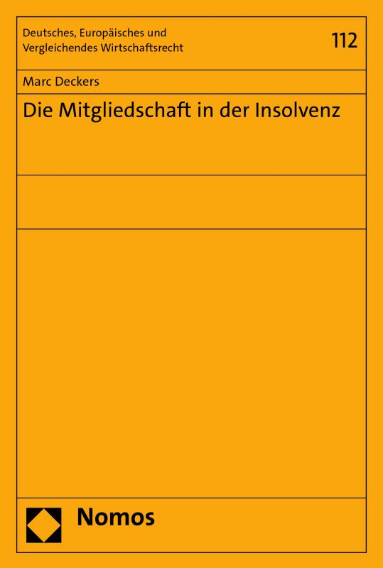 Cover-Bild Die Mitgliedschaft in der Insolvenz