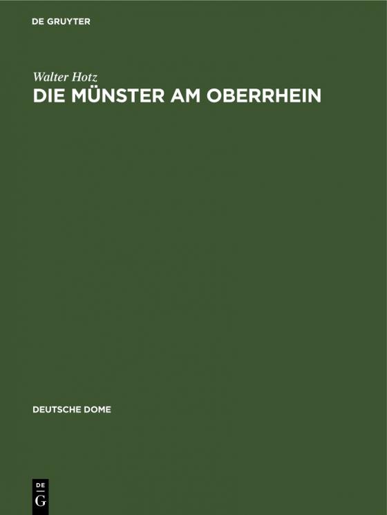 Cover-Bild Die Münster am Oberrhein