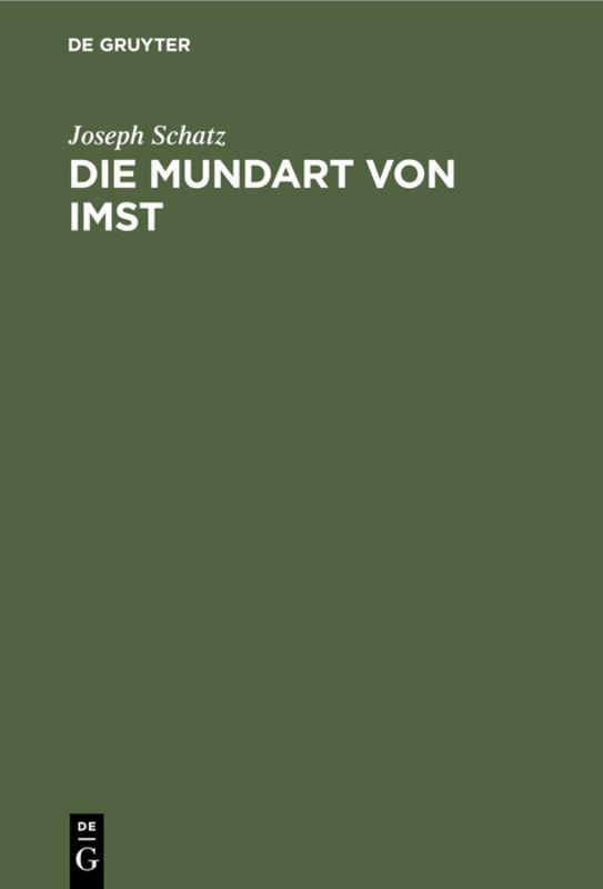 Cover-Bild Die Mundart von Imst