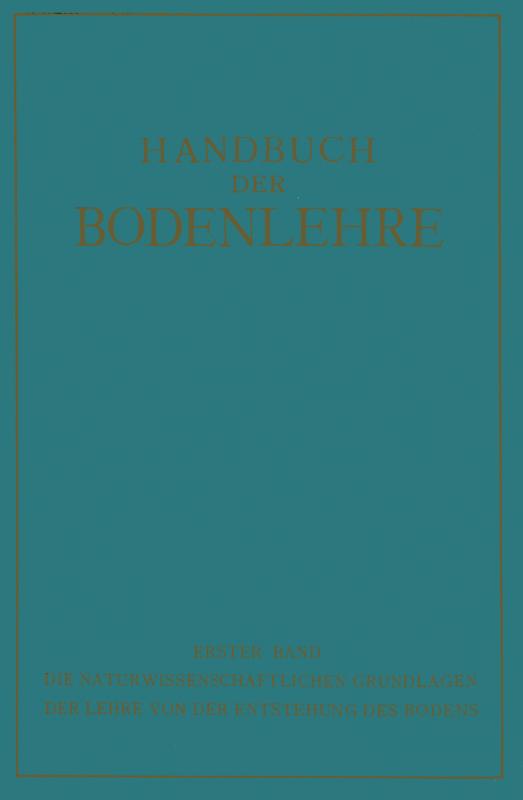 Cover-Bild Die Naturwissenschaftlichen Grundlagen der Lehre von der Entstehung des Bodens