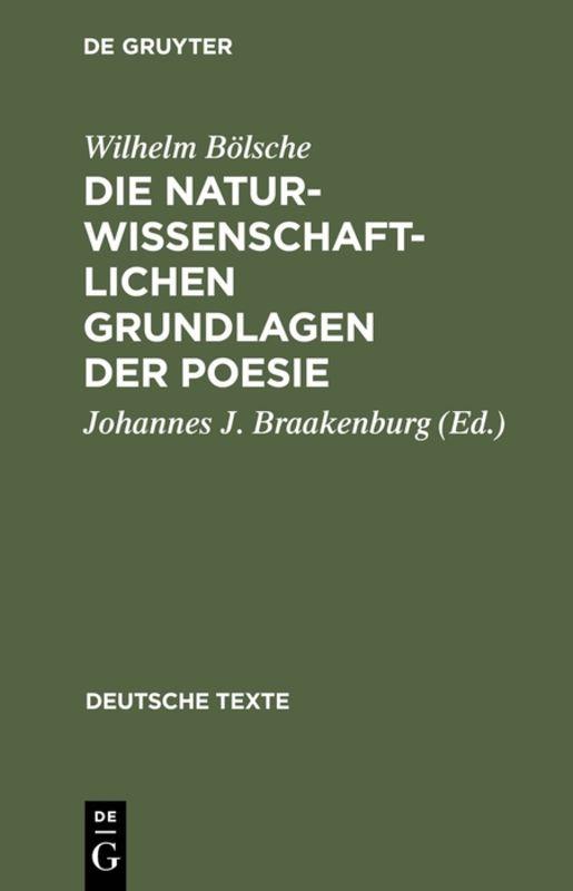 Cover-Bild Die naturwissenschaftlichen Grundlagen der Poesie