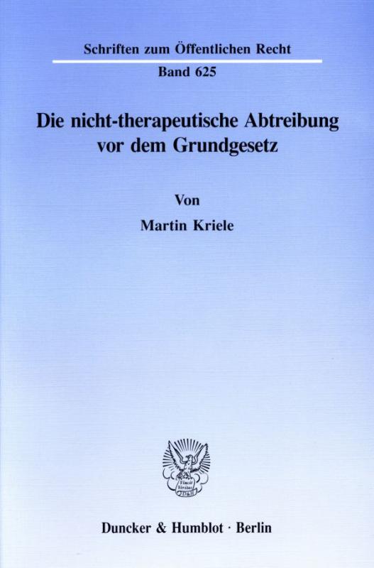 Cover-Bild Die nicht-therapeutische Abtreibung vor dem Grundgesetz.