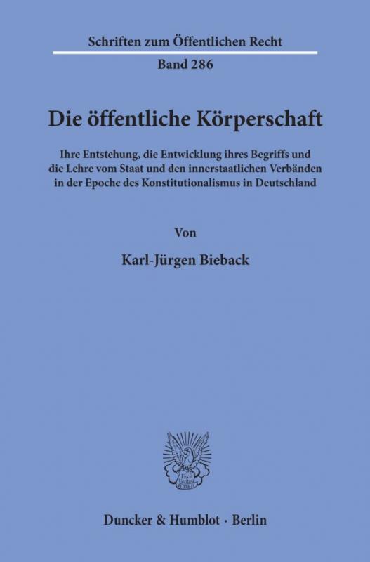 Cover-Bild Die öffentliche Körperschaft.