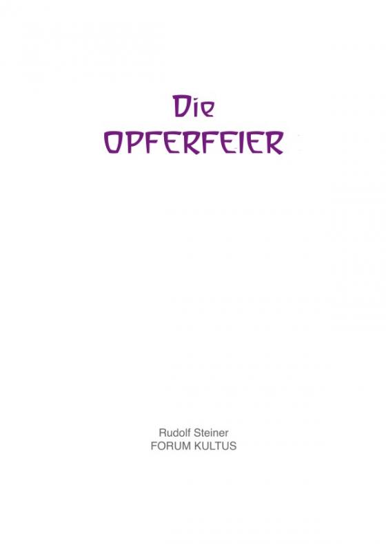 Cover-Bild Die OPFERFEIER - Kurzausgabe A6