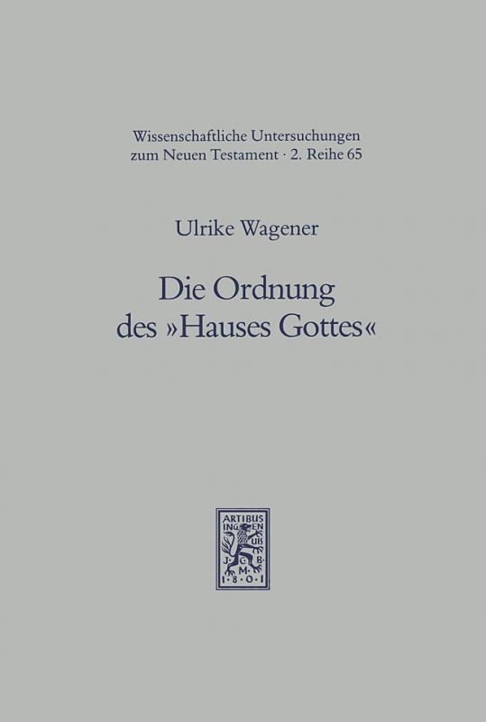 Cover-Bild Die Ordnung des "Hauses Gottes"