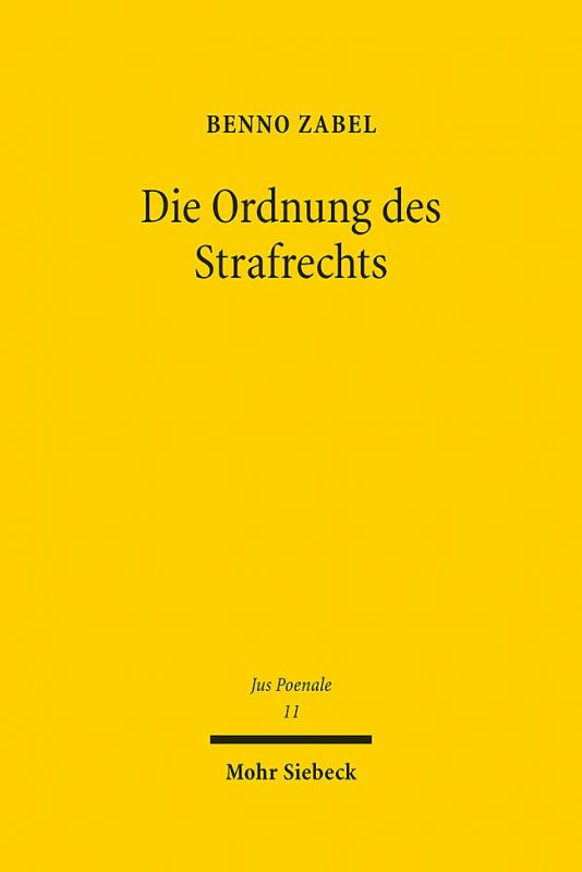 Cover-Bild Die Ordnung des Strafrechts