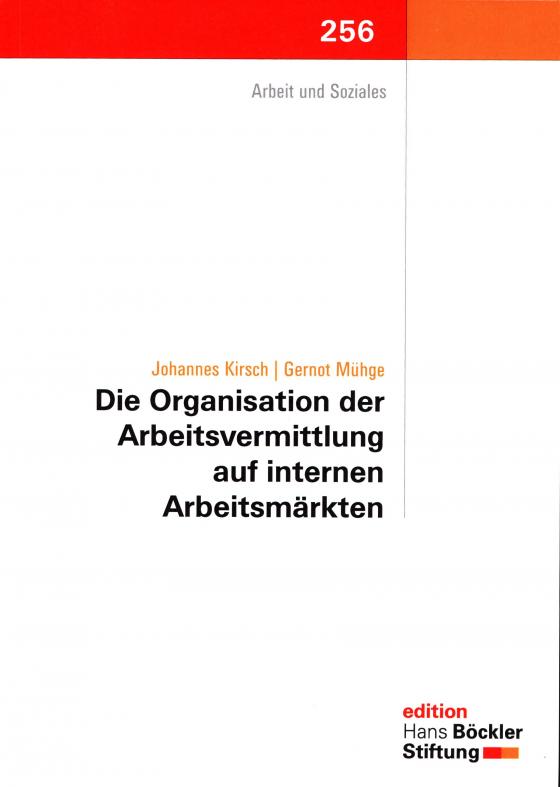 Cover-Bild Die Organisation der Arbeitsvermittlung auf internen Arbeitsmärkten