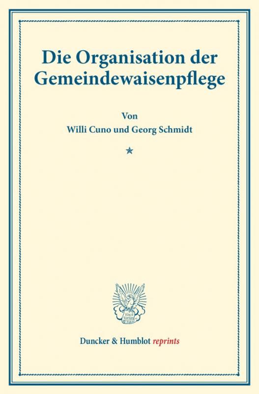 Cover-Bild Die Organisation der Gemeindewaisenpflege.