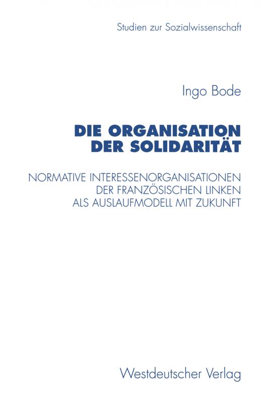 Cover-Bild Die Organisation der Solidarität