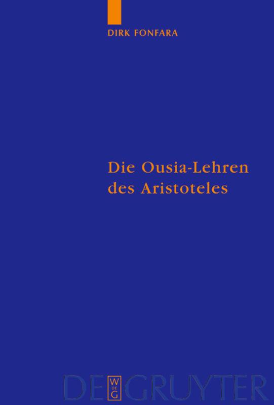 Cover-Bild Die Ousia-Lehren des Aristoteles