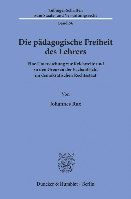 Cover-Bild Die pädagogische Freiheit des Lehrers.