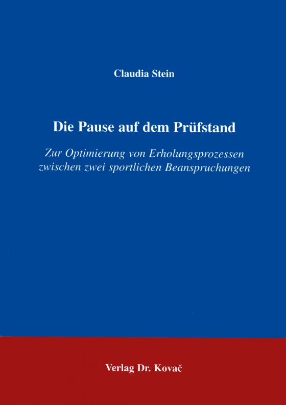 Cover-Bild Die Pause auf dem Prüfstand