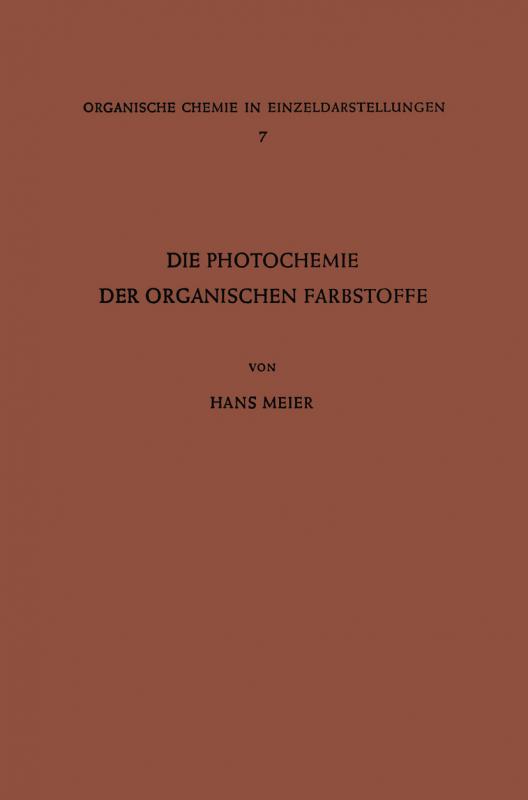 Cover-Bild Die Photochemie der Organischen Farbstoffe