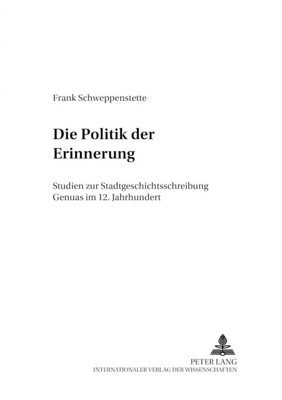 Cover-Bild Die Politik der Erinnerung