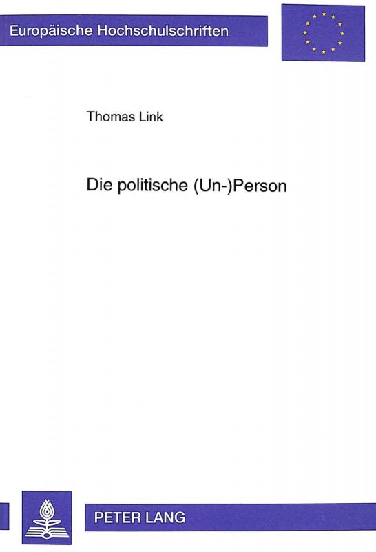 Cover-Bild Die politische (Un-)Person