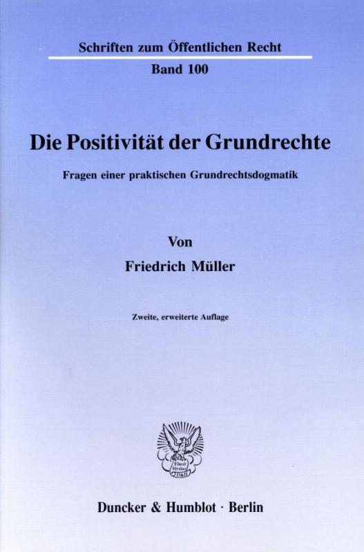 Cover-Bild Die Positivität der Grundrechte.