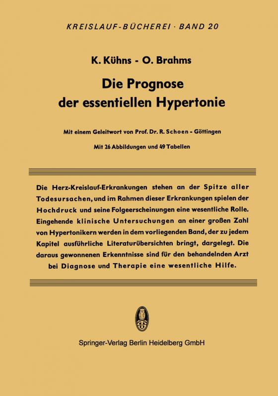 Cover-Bild Die Prognose der Essentiellen Hypertonie