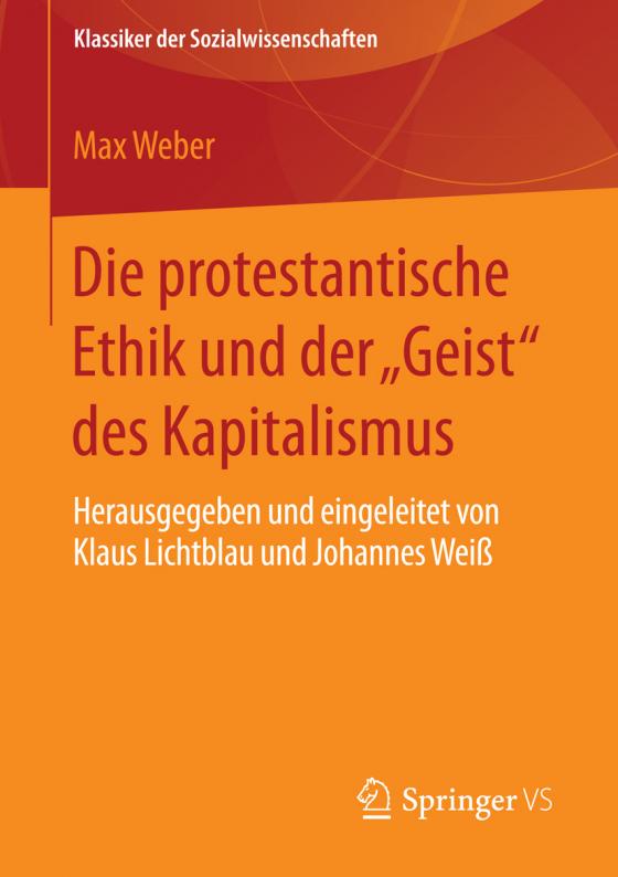 Cover-Bild Die protestantische Ethik und der "Geist" des Kapitalismus