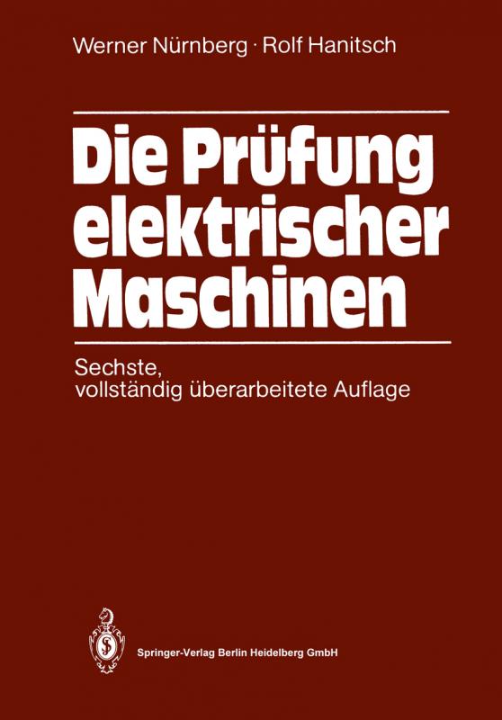 Cover-Bild Die Prüfung elektrischer Maschinen