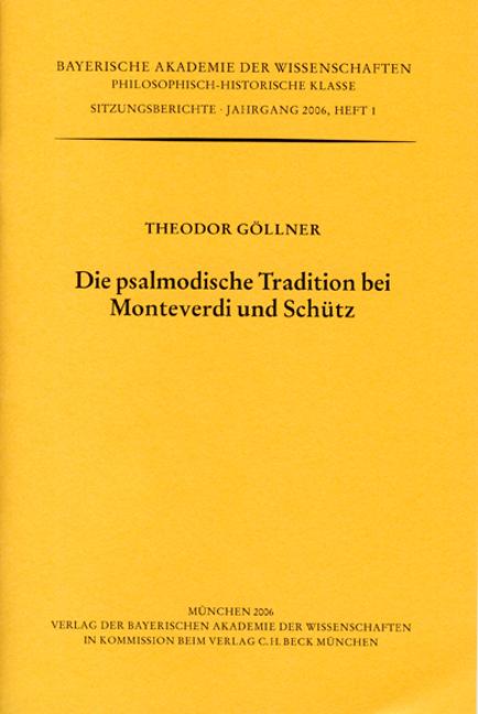 Cover-Bild Die psalmodische Tradition bei Monteverdi und Schütz