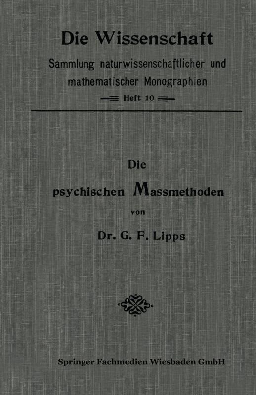 Cover-Bild Die Psychischen Massmethoden