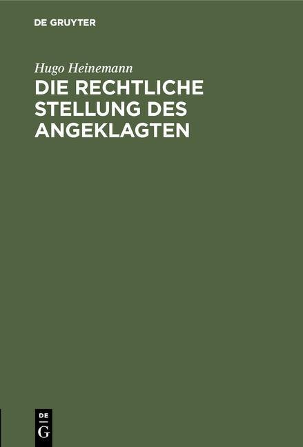 Cover-Bild Die rechtliche Stellung des Angeklagten