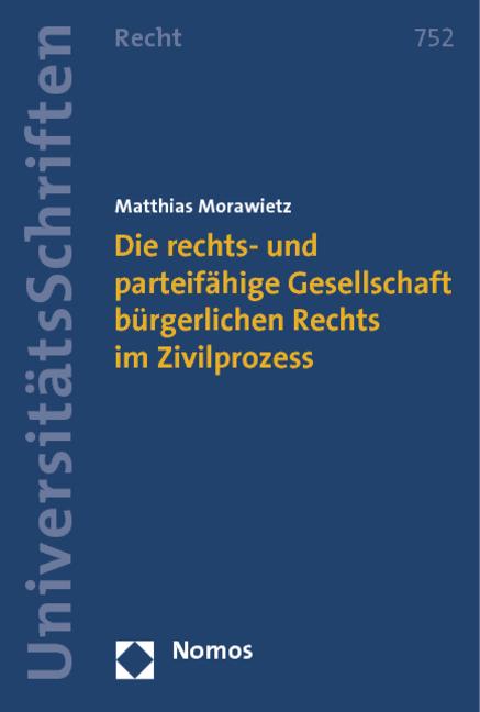 Cover-Bild Die rechts- und parteifähige Gesellschaft bürgerlichen Rechts im Zivilprozess