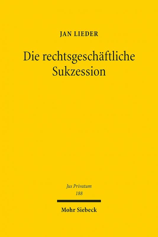 Cover-Bild Die rechtsgeschäftliche Sukzession