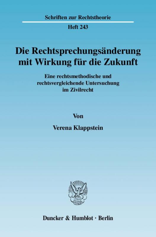 Cover-Bild Die Rechtsprechungsänderung mit Wirkung für die Zukunft.