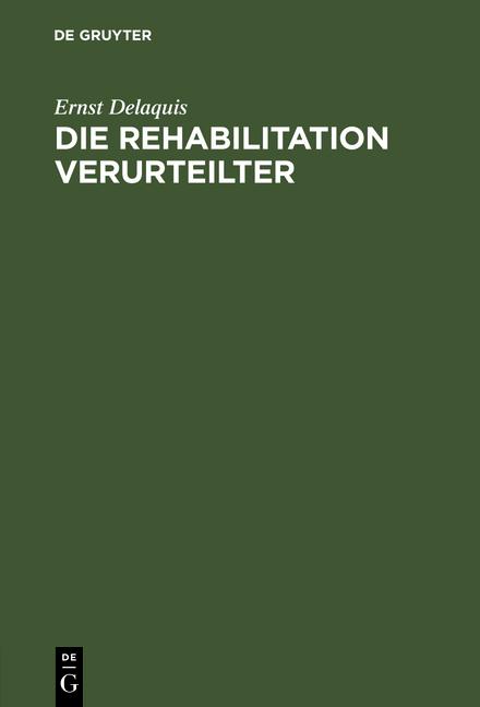 Cover-Bild Die Rehabilitation Verurteilter