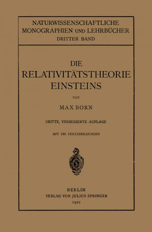 Cover-Bild Die Relativitätstheorie Einsteins und Ihre Physikalischen Grundlagen