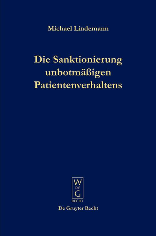 Cover-Bild Die Sanktionierung unbotmäßigen Patientenverhaltens