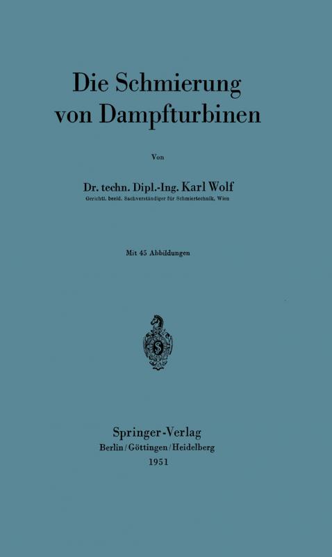 Cover-Bild Die Schmierung von Dampfturbinen