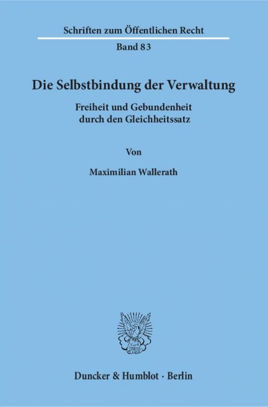 Cover-Bild Die Selbstbindung der Verwaltung.