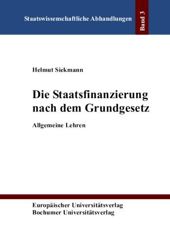 Cover-Bild Die Staatsfinanzierung nach dem Grundgesetz