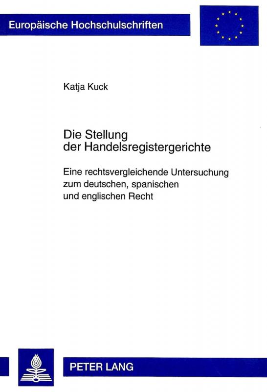 Cover-Bild Die Stellung der Handelsregistergerichte