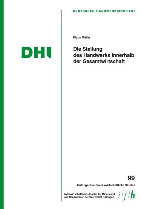 Cover-Bild Die Stellung des Handwerks innerhalb der Gesamtwirtschaft