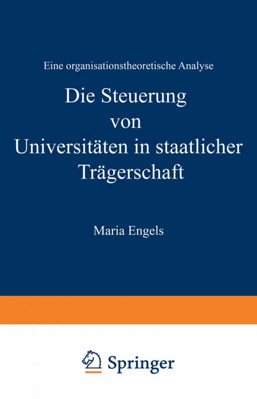 Cover-Bild Die Steuerung von Universitäten in staatlicher Trägerschaft
