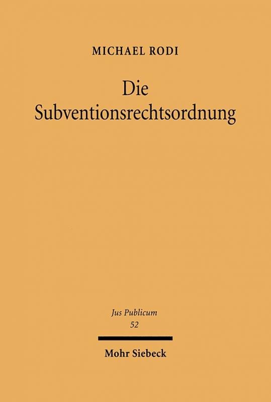 Cover-Bild Die Subventionsrechtsordnung