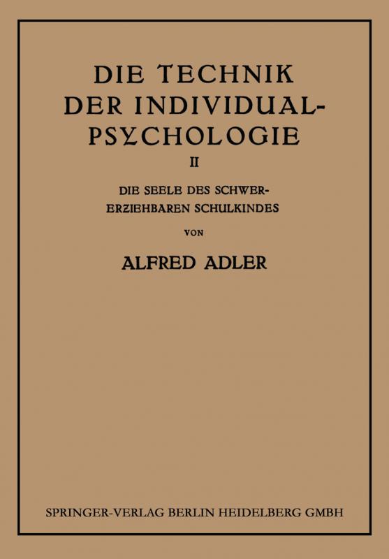 Cover-Bild Die Technik der Individual-Psychologie