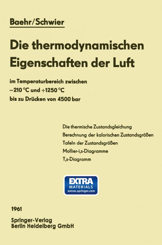 Cover-Bild Die thermodynamischen Eigenschaften der Luft