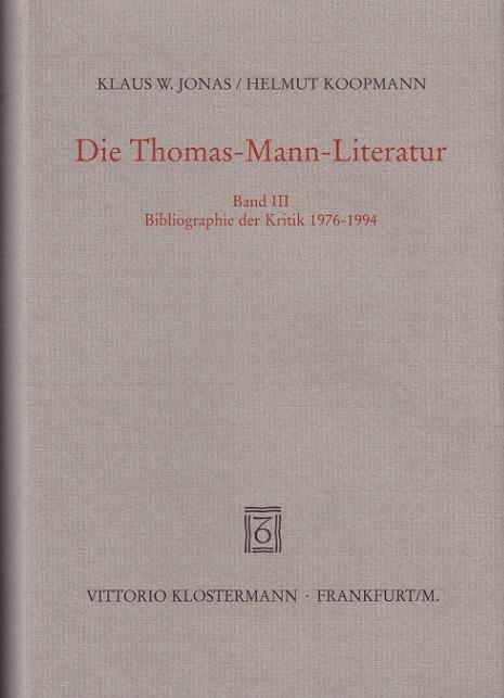 Cover-Bild Die Thomas-Mann-Literatur