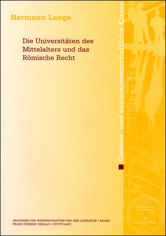 Cover-Bild Die Universitäten des Mittelalters und das Römische Recht