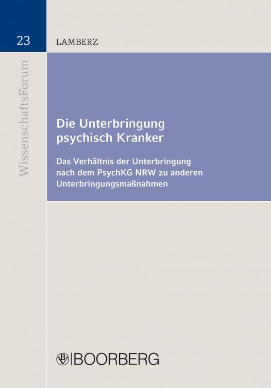 Cover-Bild Die Unterbringung psychisch Kranker