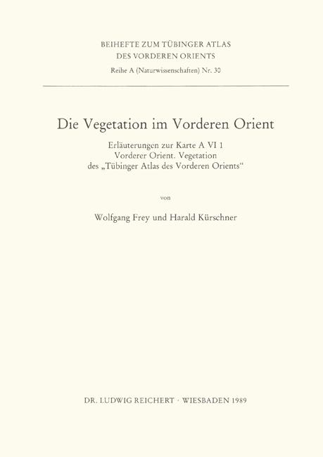 Cover-Bild Die Vegetation im Vorderen Orient