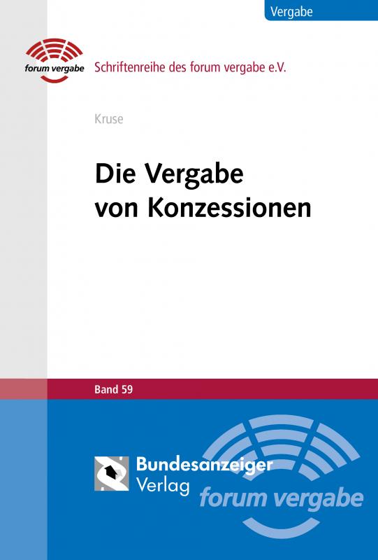 Cover-Bild Die Vergabe von Konzessionen