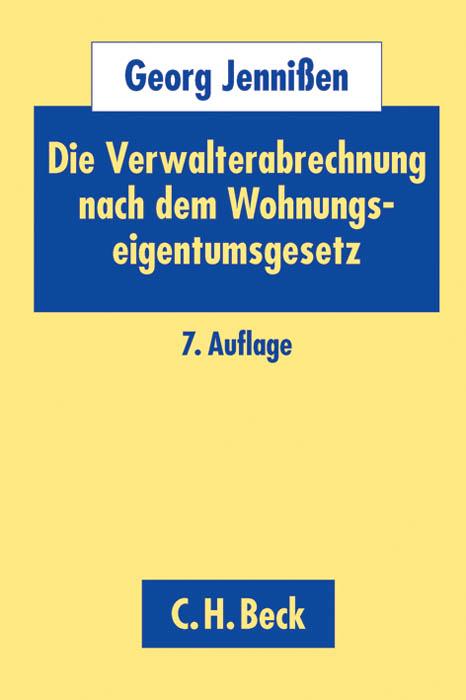 Cover-Bild Die Verwalterabrechnung nach dem Wohnungseigentumsgesetz